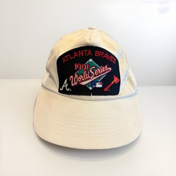 Universal Other - Vintage 90s Universal White Atlanta Braves 1991 World Series SnapBack Hat Cap